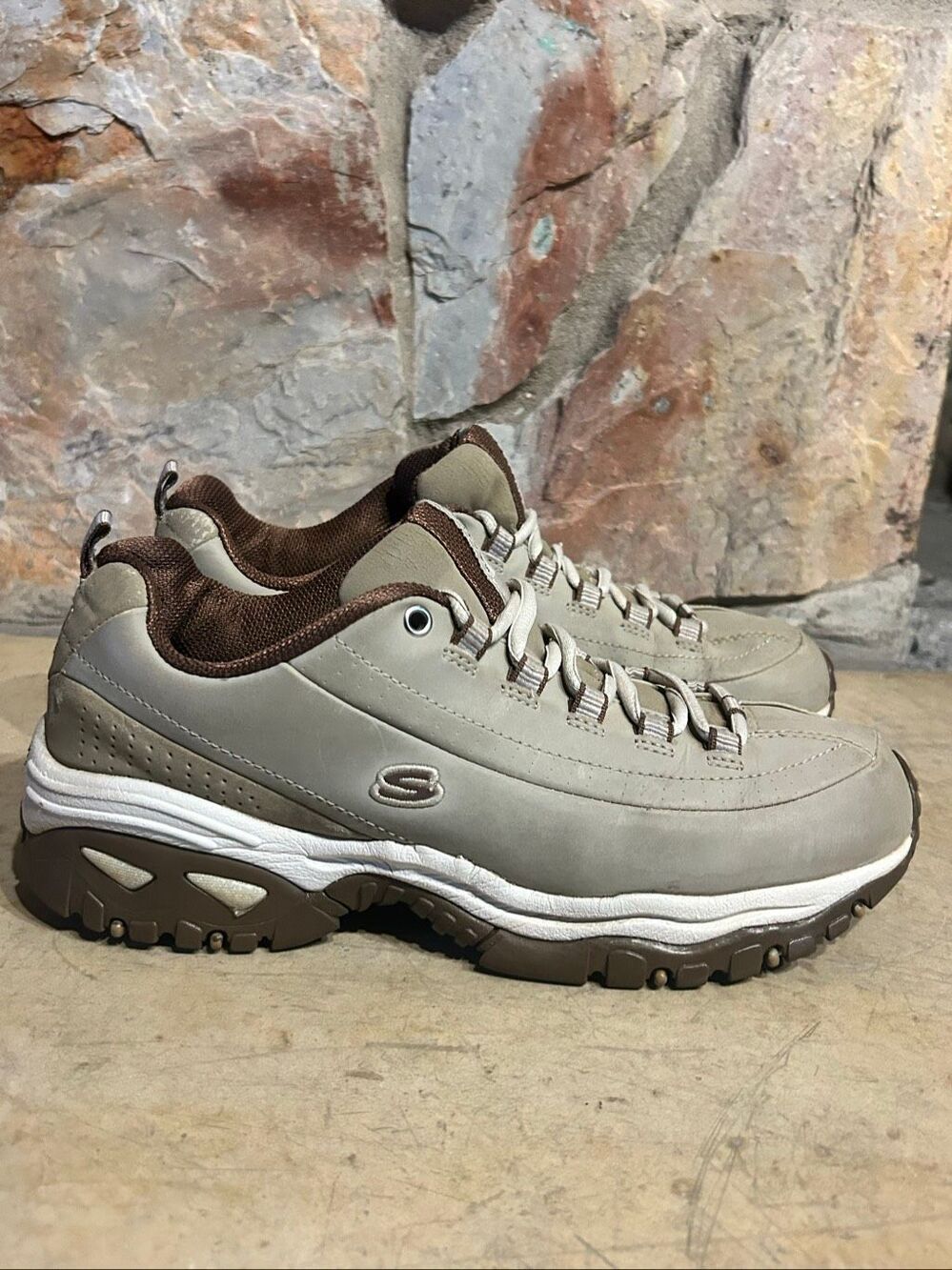 Skechers Sport Premiere Stone Brown Chunky Sneakers Women’s Size 8.5
